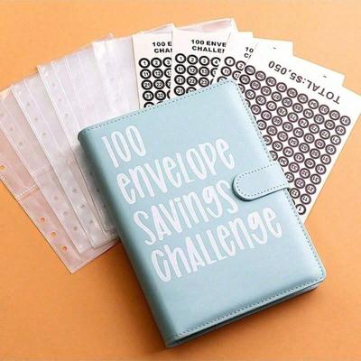 100 Envelope Challenge Binder Save Savings Challenges Loose-Leaf Binder Budget Binder With Cash Envelopes Money Organizer System