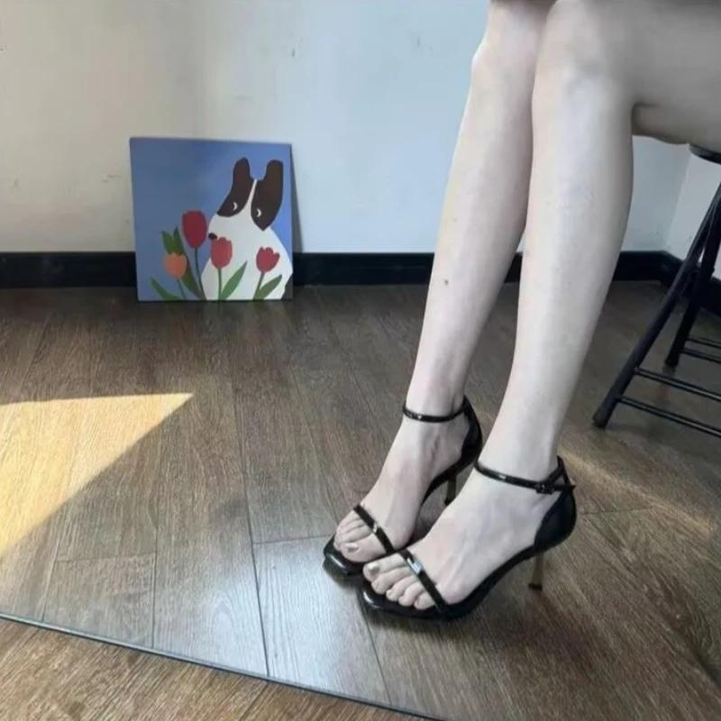 

Женские модные босоножки на каблуке лето новые телесные туфли-стилеты сексуальные дизайнерские элегантные банкетные туфли на высоком каблуке большого размера 35