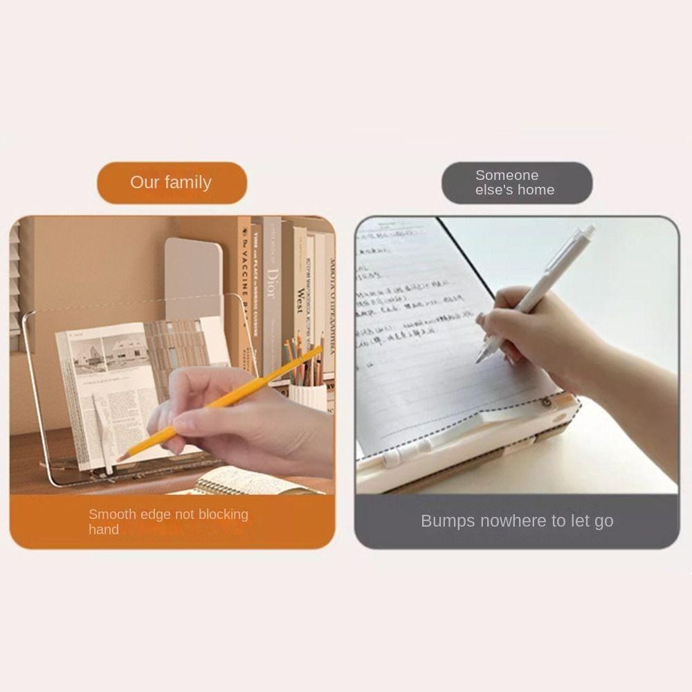 Comfortable Reading Acrylic Book Stand Multi-Functional Cookbook Bracket Desk Bookshelf  Textbooks