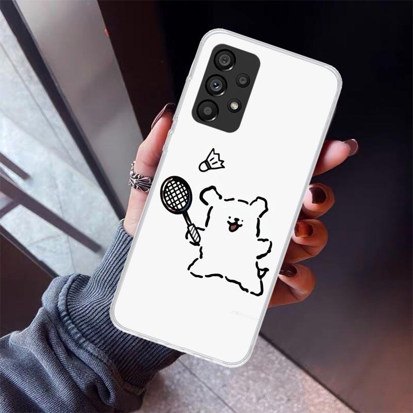 Badminton Sport Phone Case For Samsung Galaxy A12 A52S A42 A32 A22 A51 A50 Note 20 Ultra 10 S10 Plus A71 A70 A31 A30 A10S Galaxy