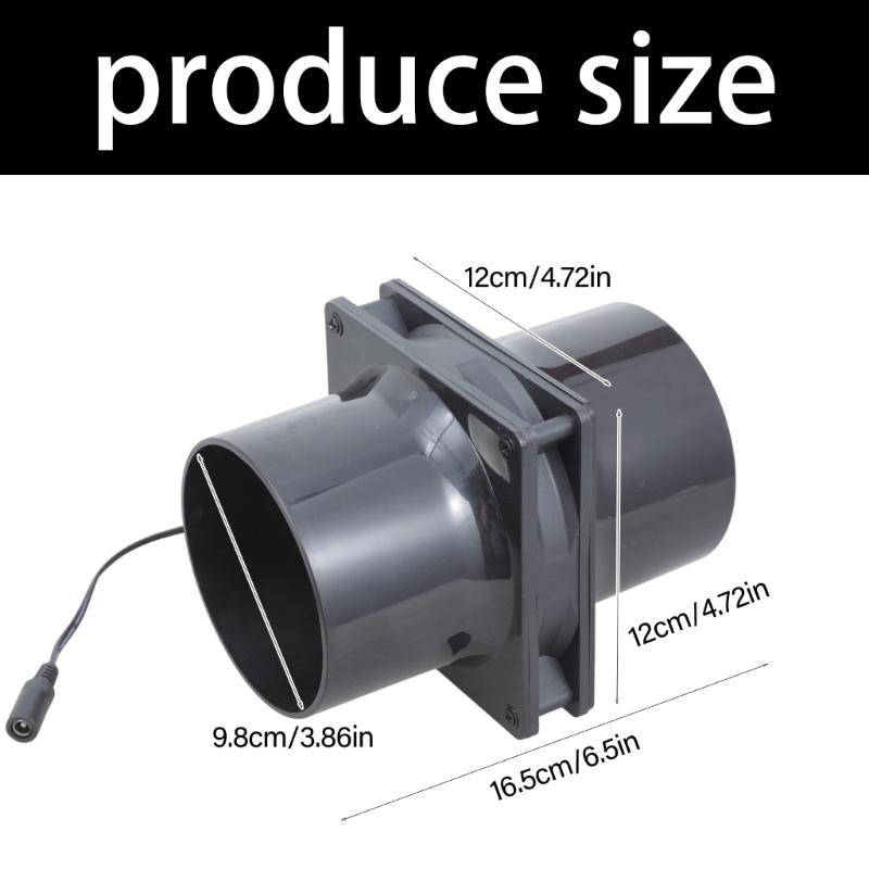 4Inch 2500RPM Double Ball Bearing Smoked Extractor Fan For Soldering Stations Paint Booths Ventilation Humidity Control