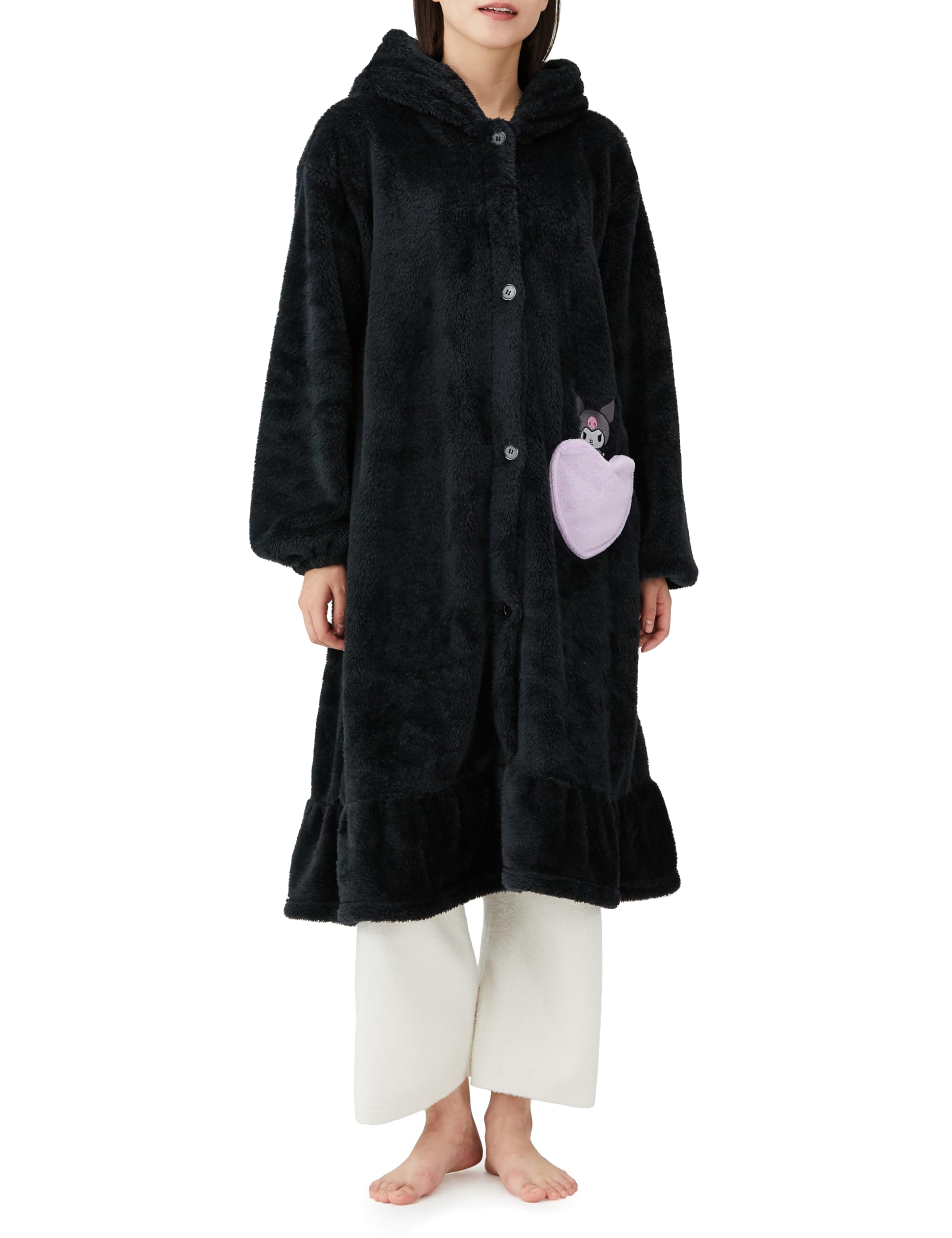 

Kuromi Boa Blanket Room Wear Black [Character] Women s