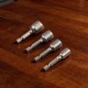 Magnetic Nut Driver Socket Set 4pcs 6 8 10 13mm Hex Shank 14 Inch Drill