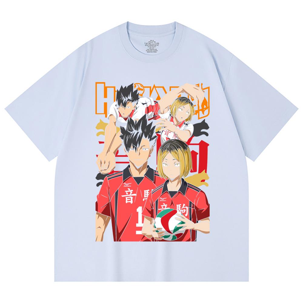 230 Gsm 100% Cotton Haikyu V6 Print Unisex Heavy Cotton T Shirt