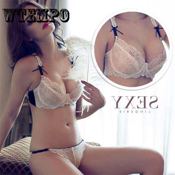 

Комплект из двух предметов: бюстгальтер + трусики, большой размер, сексуальный бюстгальтер, дышащий комплект нижнего белья, ультратонкие прозрачные кружевные комплекты с бюстгальтером 34B