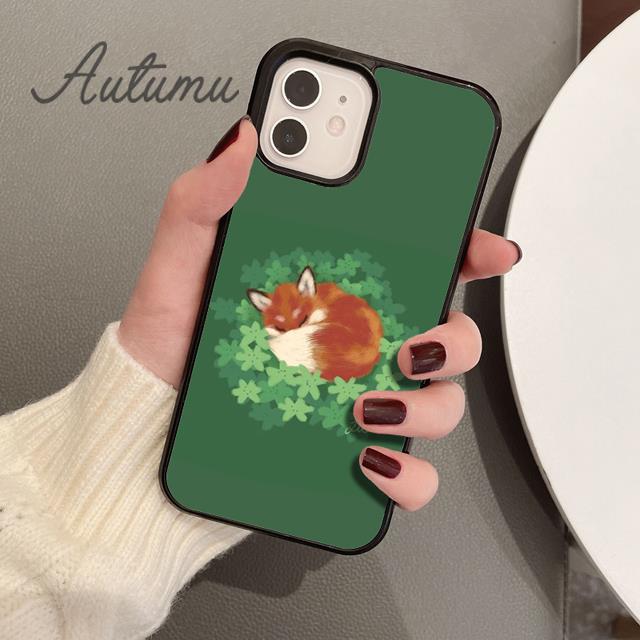 Urocze kreskówkowe zwierzątko Czerwone etui foArt na telefon dla iPhone 11 12 13 14 Pro Max mini XR XS SE 2020 7 8 Plus Galaxy S21 S22 Pokrowiec skorupa