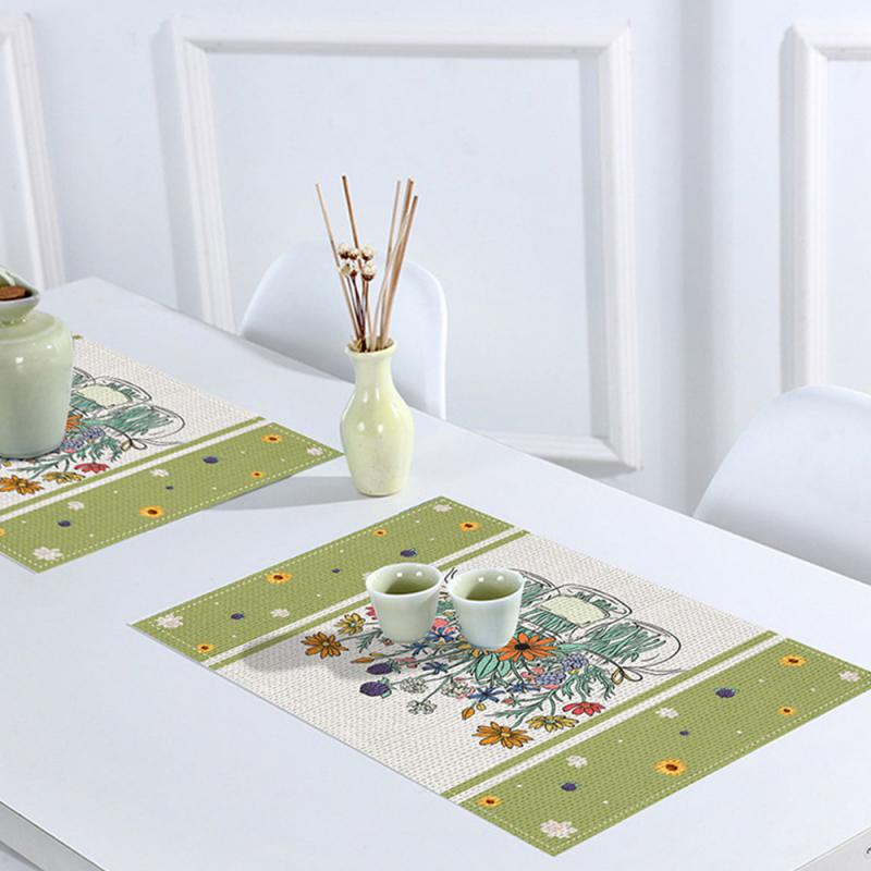10~50PCS Printed Placemat Wear-resistant And Scratch-resistant Durable Cozy Kitchen Decoration Insulated Placemat Clear Pattern