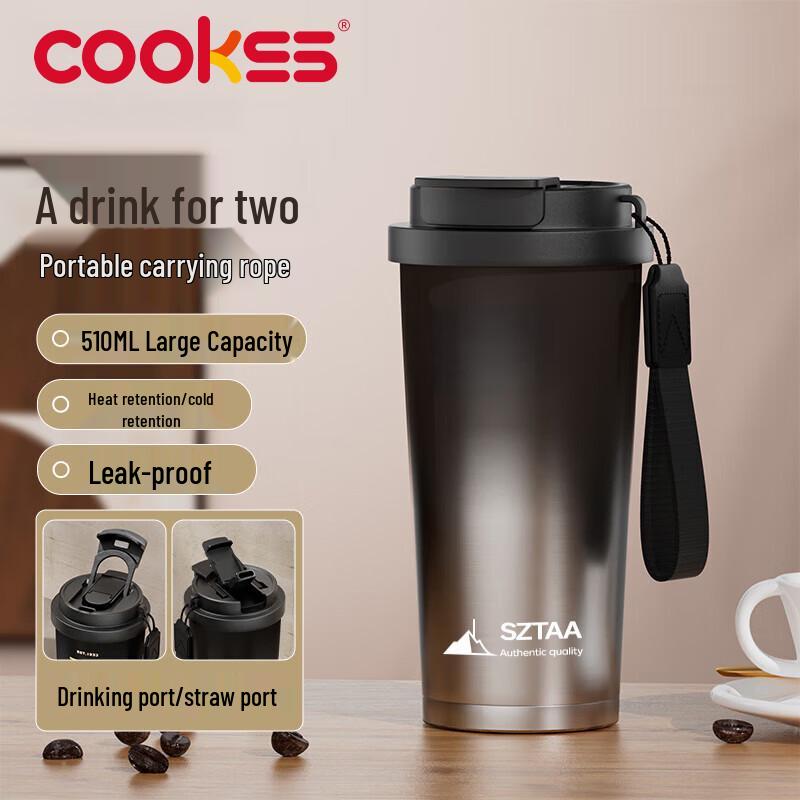 COOKSS 316 Stainless Steel Insulated Straw Cup
