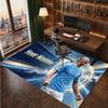 Erling Haaland Custom Crystal Velvet Rug, Personalized Name Text Print, Football Logo Soft Non‑Slip Floor Mat Home Decor Gift