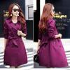 Women's Mid-length Trench Coat Spring and Autumn Korean Style Slim Waist British Large Size Casual Windbreaker M-4XL