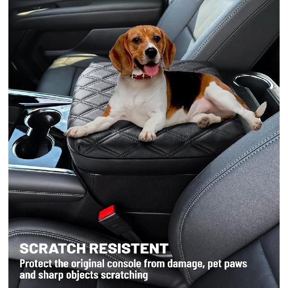 Center Console Armrest Cover For Chevy Chevrolet Silverado/GMC Sierra -2024 2025, Tahoe & Suburban & Yukon -2025, PU Leather Middle Console Cover