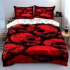 Red and Black Skulls. Bedding Sets Duvet Cover Sets Duvet Covers Pillowcases(1* Duvet Cover 2* Pillowcases Without Duvet Insert)