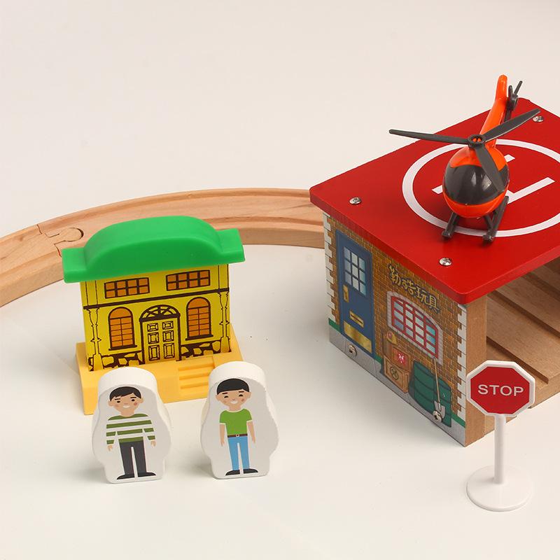 59pcs Hand Push Toy Track Set Small Train Track Children's Train Game Toy Car Compatible with Wooden Track Children New Toy PD23