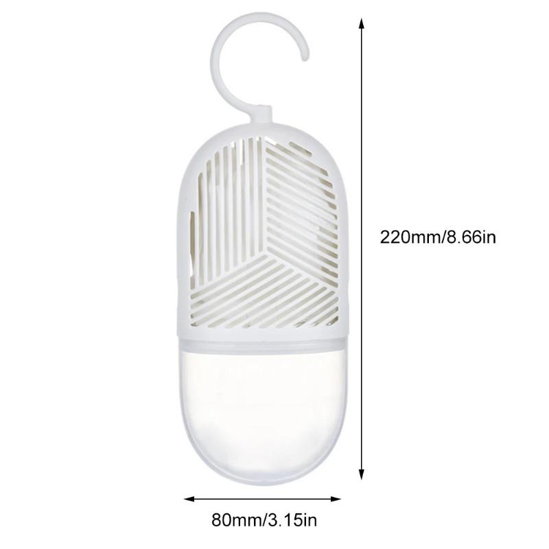 Kleider-Entfeuchtungsbox, wiederverwendbar, zum Aufhängen, Anti-Schimmel-Luftentfeuchter, mit Wassersammler und Haken für Kleiderschrank, Schrank