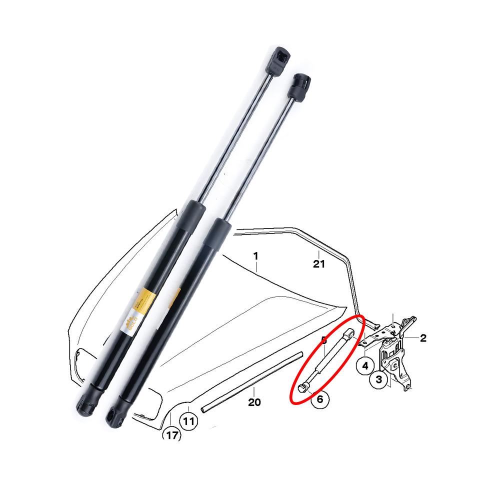 2pcs Gas Spring of Engine Bonnet For BMW X5 E70 X6 E71 E72 51237148346 Lift Support Auto Accessories