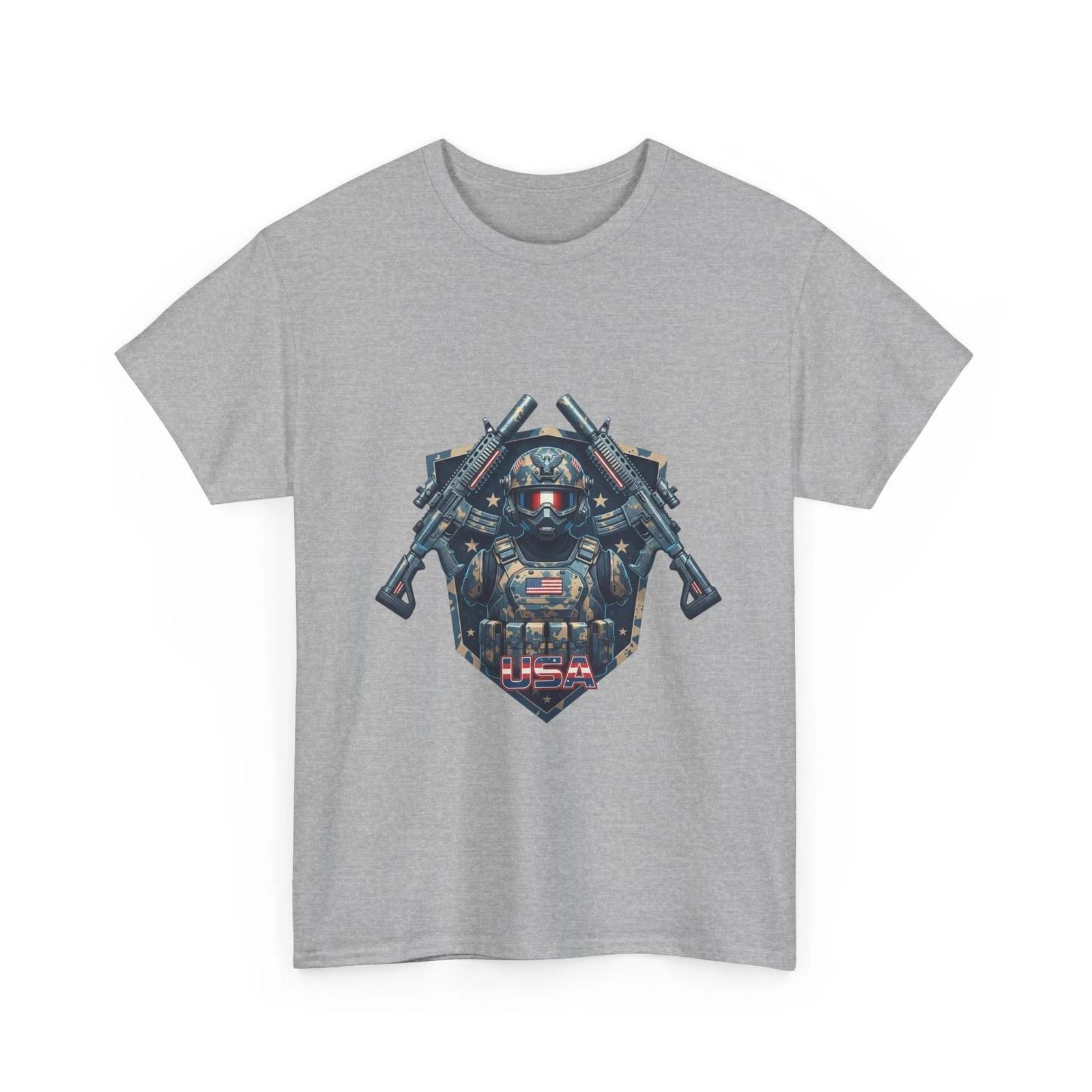 USA T-Shirt | Soldier Patriotic Shirt, Veteran Gift Cotton T-Shirt For Men/Women 3XL
