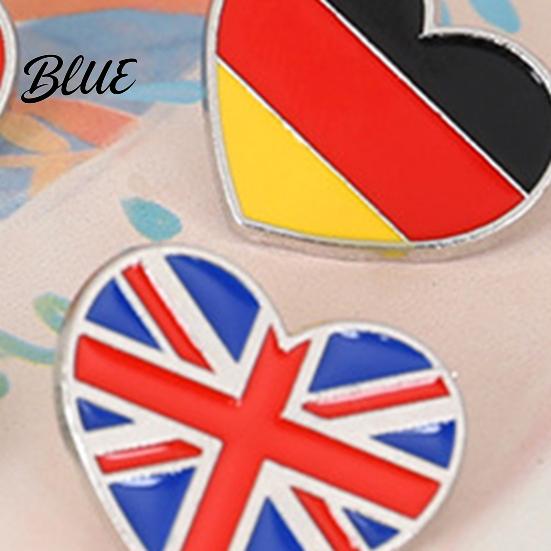 Oil-filled Brooch Travel Souvenir National Flag Love Styling Oil Element