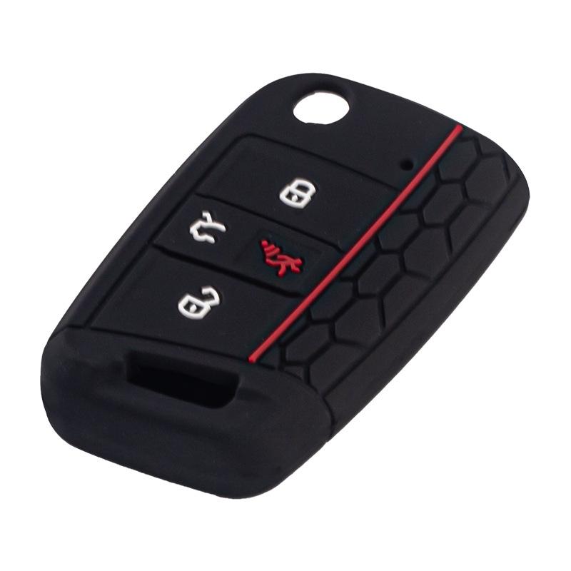 Suitable for Volkswagen Multivan folding 4-button silicone key cover, Metrovan Multivan honeycomb key bag protective cover