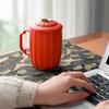 Edenus Vermilion Glaze Office Tea Cup