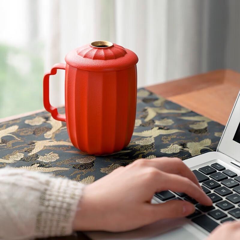 Edenus Vermilion Glaze Office Tea Cup