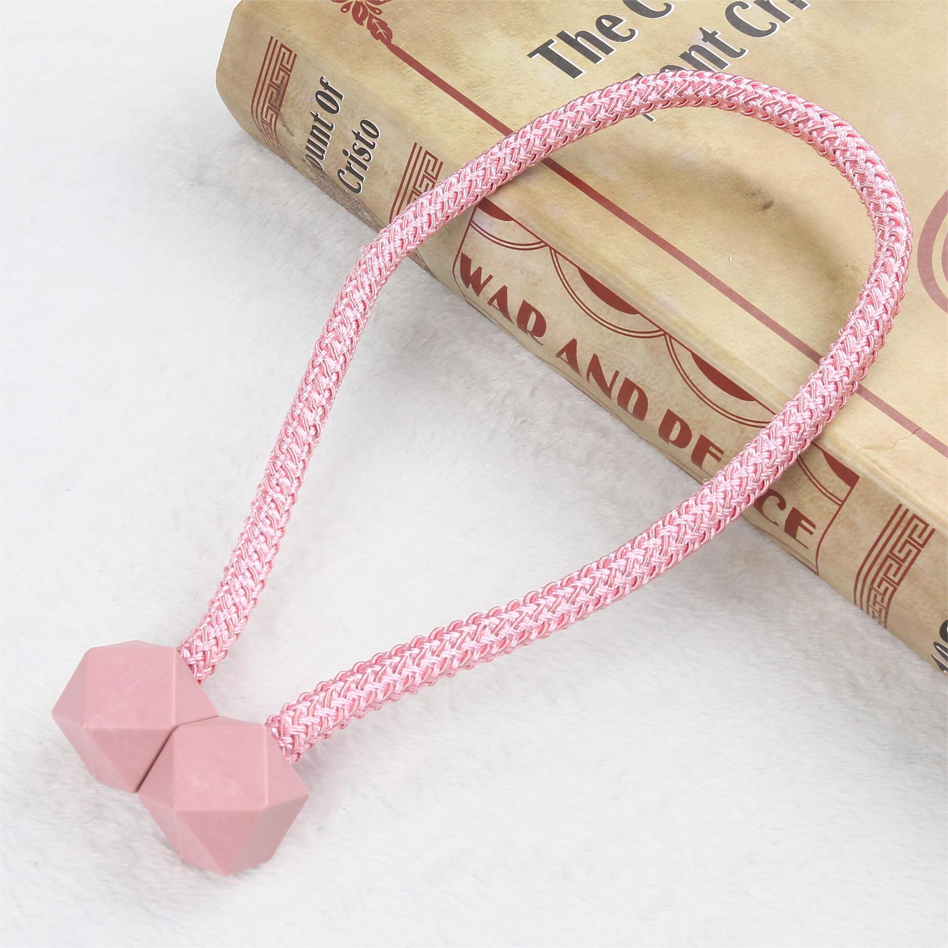 

Современные магнитные подхваты для штор Декоративные держатели Легко устанавливаемые самоклеящиеся держатели для штор 50cm розовый