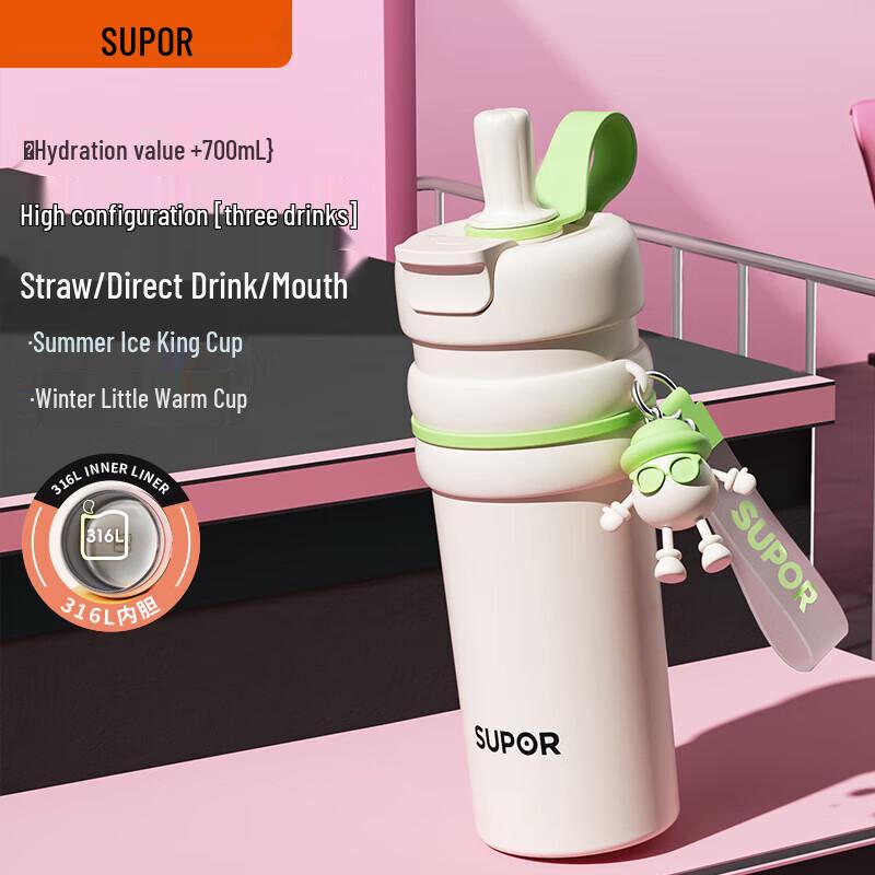 Supor 700mL Insulated Straw Tumbler