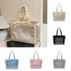 Ribbon Color Solid Street Fashion Bow Nylon Large Capacity Everyday Travel Bags