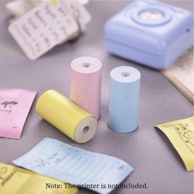 Farbige Thermopapierrolle 57 x 30 mm, Notiz-, Memo- und Quittungsfotopapier für tragbare Minidrucker