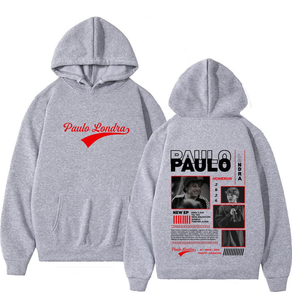 Singer Paulo Londra Album Tour Graphics Hoodie Men Women Aesthetic Trend Sweatshirts Winter Long Sleeves