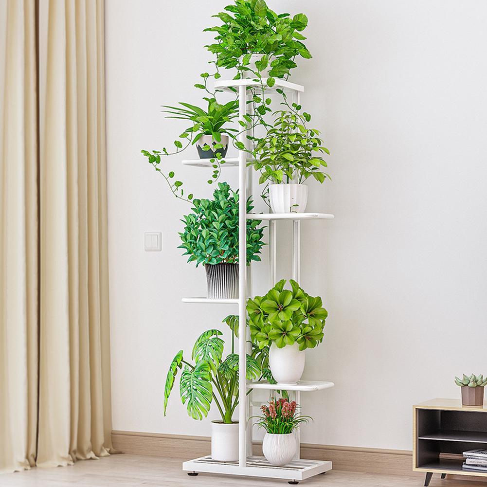 6 Tier Plant Stand 7 Potted Indoor Tall Plant Holders Corner Metal Tiered Plant Stands Multiple Plant Display Rack For Balcony