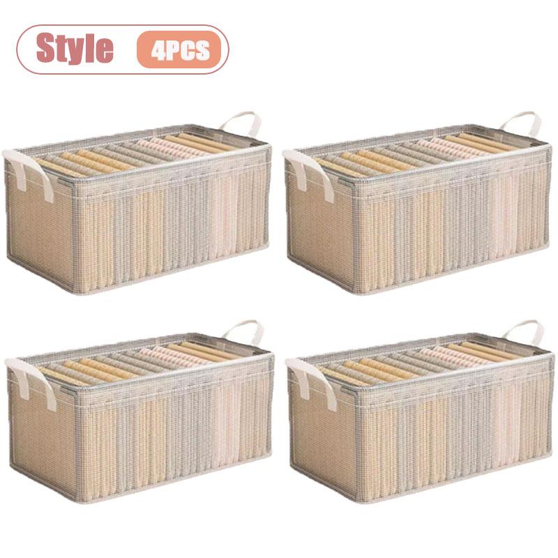 Klare Faltbare Kleideraufbewahrungsboxen für die Organisation im Kleiderschrank zu Hause Ein mehrschichtiger Schubladeneinsatz für Hosen und Hemden