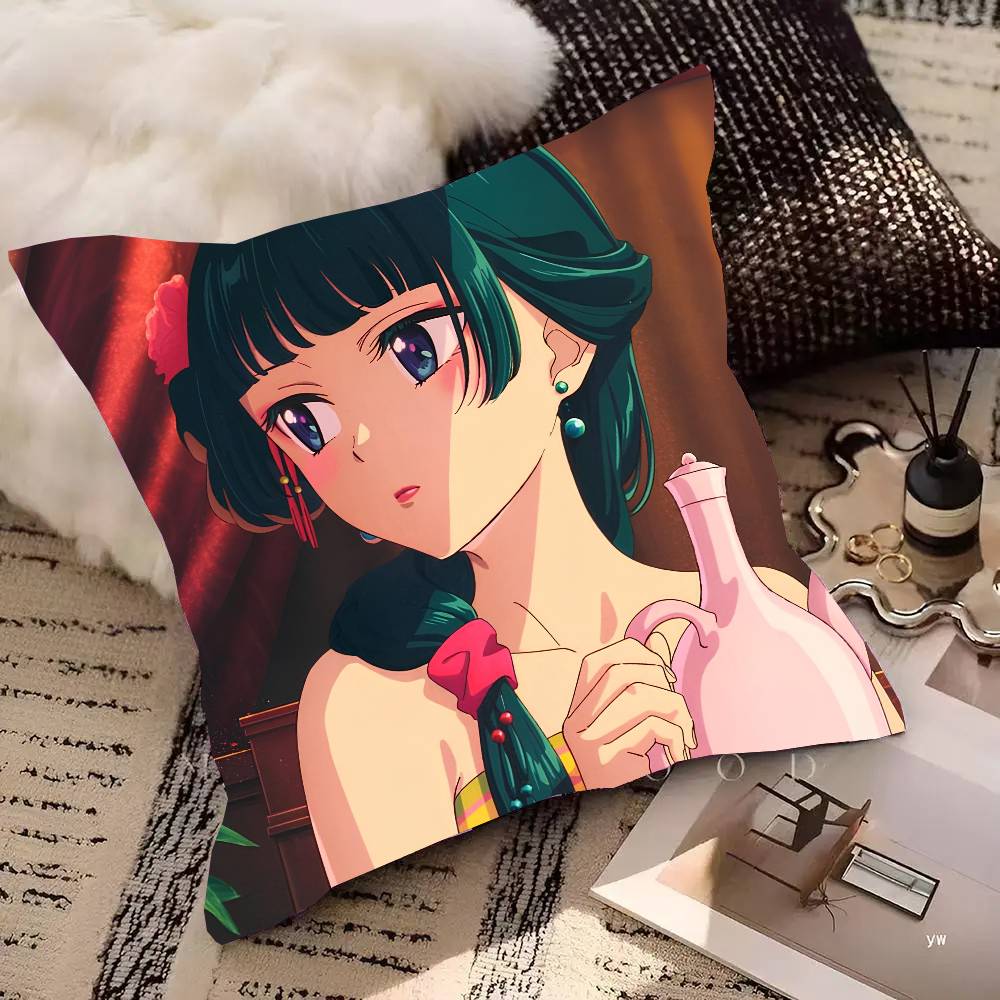 Maomao Animation The Apothecary Diaries Pillow Case Fashion Square Pillowcase Bedroom Sofa Room Ins Decoration Leisure
