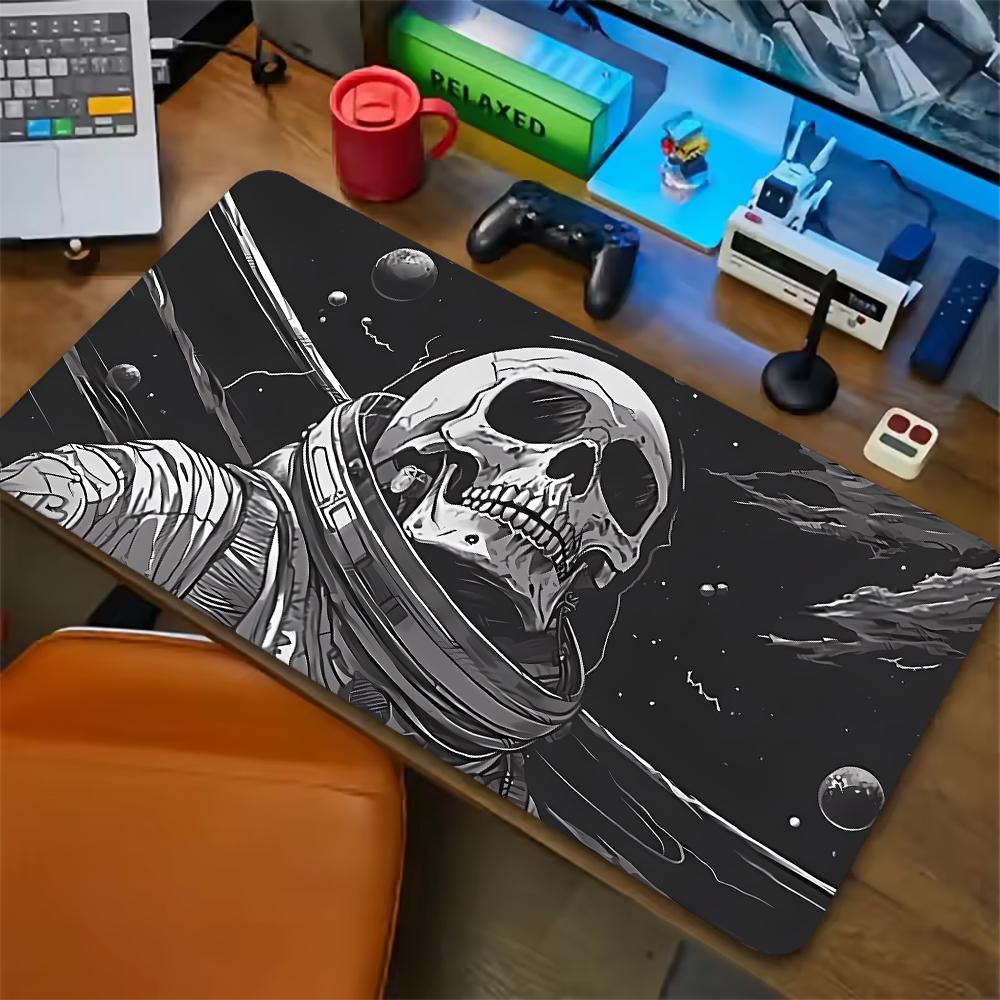 Green and Purple Skull Gaming Mouse Pad Large Mousepad XXL Table Mat Anti-slip Keyboard Rug Laptop Desk Game Office Home Writing