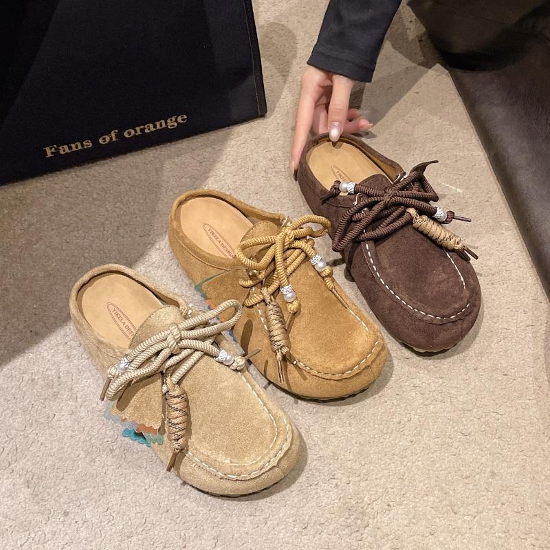 Baotou Half Slippers Women's Summer Wear Fashion Spring and Autumn Women's Shoes Versatile Soft Sole Half Tray