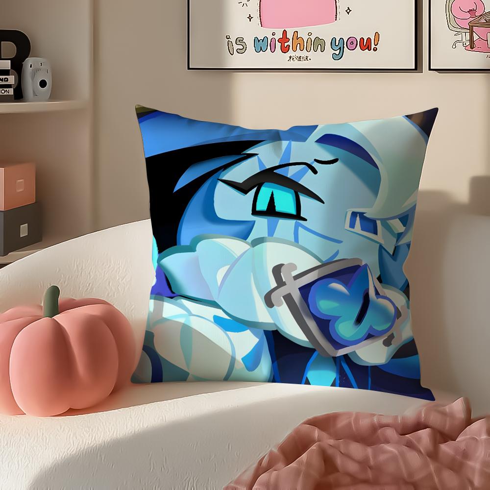 Hot Cute Casual Korean Game CCookie Run Kingdom Cushion Cover Pillowcase Short Plush Invisible zipper Room Sofa Cushion Cover