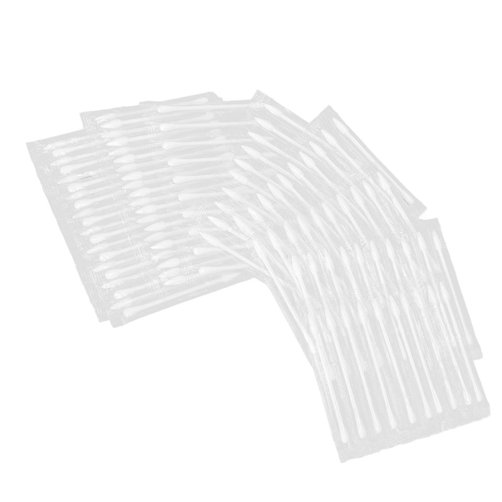 100 Pezzi Bastoncini Cotone Doppia Testa Confezionati Singolarmente Usa e Getta Pulizia Make-up Cotone Bastoncino