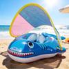 Children's Shark Prone Swim Ring with Canopy