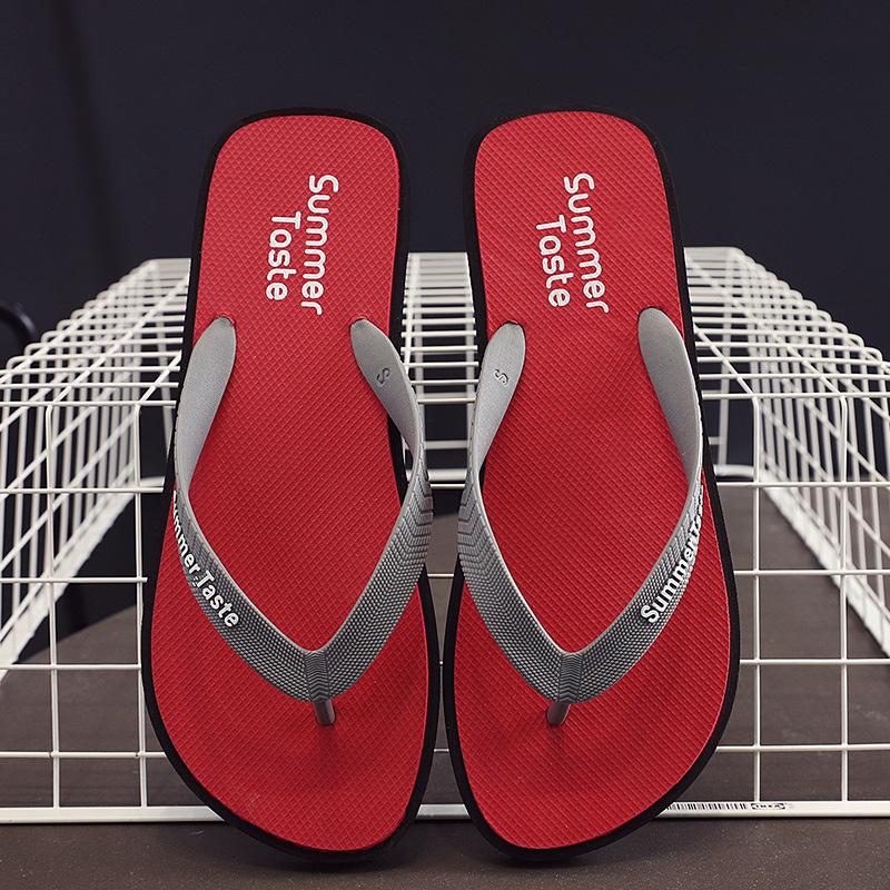 New flip-flops men's summer fashion outer wear new men's foot pinch drag personalized non-slip outdoor beach sandals