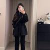 Fashion Versatile Woolen Autumn Single-breasted Outer Coat Stand-up Collar Simple Strap-feeling Coat