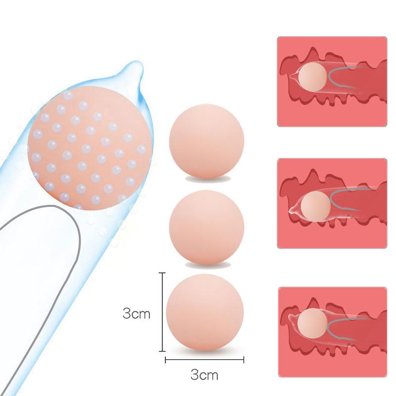 3PC Silicone Ball Lengthen The Penis For Men Delay Ejaculation Stronger Erection Sex Toys Adult Supplies Sex Toys For