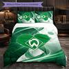 Set Biancheria da Letto Calcio Werder Bremen 3 Pezzi Morbido Set Copripiumino con Federe Set Decorazione Camera da Letto per la Casa