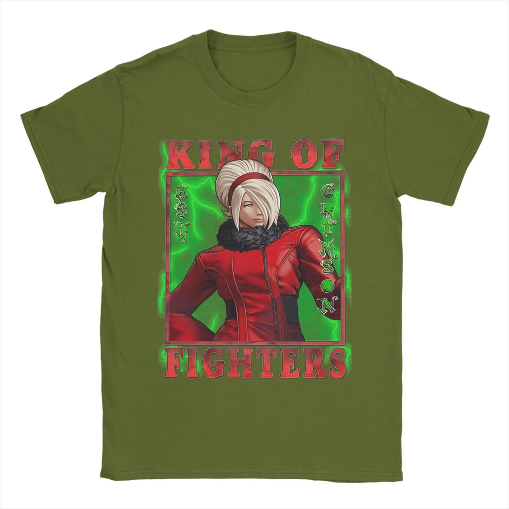 Vintage K.ing of Fighters XV  Mocking Firelight Ash Crimson T-Shirts for Unisex Crew Neck T Shirts  Short Sleeve Tee Shirt Tops