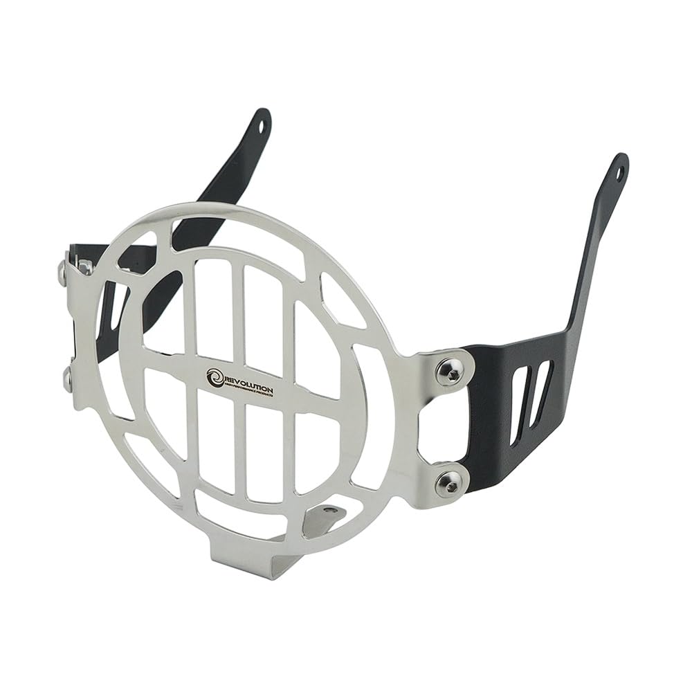 

REVOLUTION Защита фары для Honda Super Cub C125 Защита фары для HONDA C125 JA48 JA58 [Черный/Серебристый] (Серебряный)