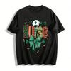 St. Patrick's Day Themed Nurse Print Casual Top Pure Cotton T-shirt