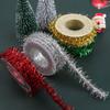 Rattan Christmas Tree Ornament Party Decor Garland Tinsel Gold Silver Wire Gift Wrapping Ribbon
