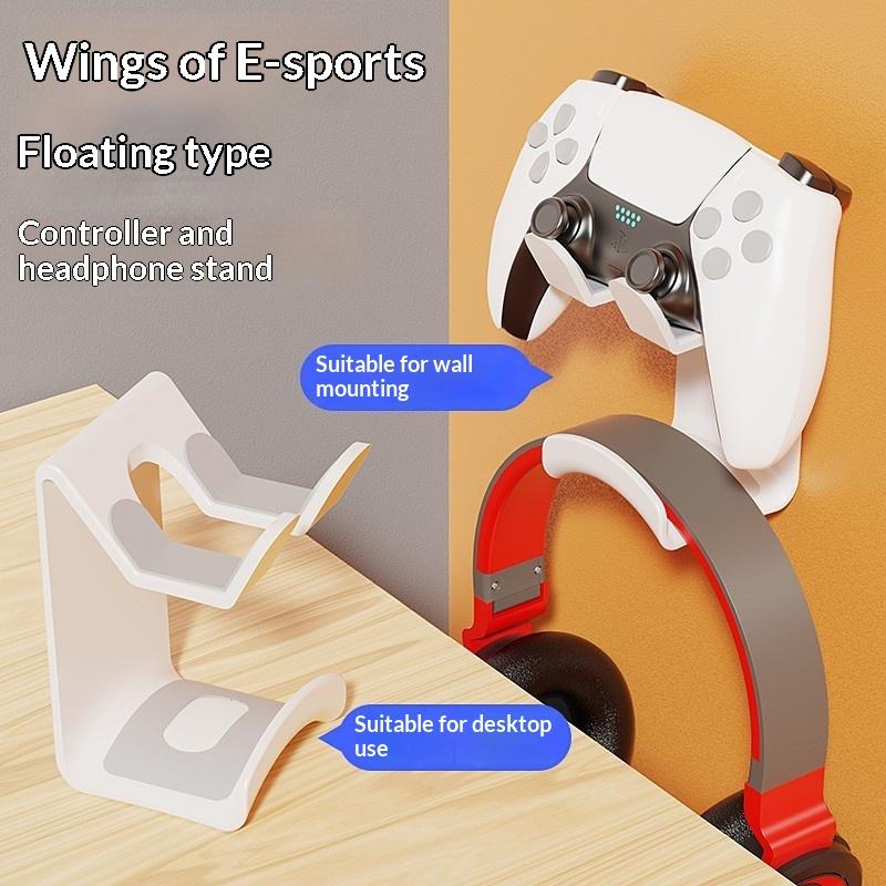 Game Controller Headphone Hanger Punch‑Free Adjustable Damage‑Free Wall Desk Pc Mount Universal Gaming Accessories Holder