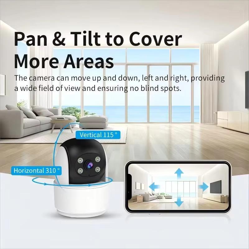Compact WiFi Indoor Camera with Color Night Vision, Two-Way Audio, Motion Detection, Wireless Smart Home Security