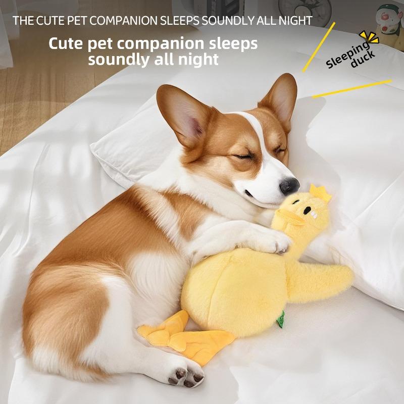 Funny Duck Dog Toy for Relaxation and Self-Entertainment Talking Pet Toy with Fur Dog Toy Dolly