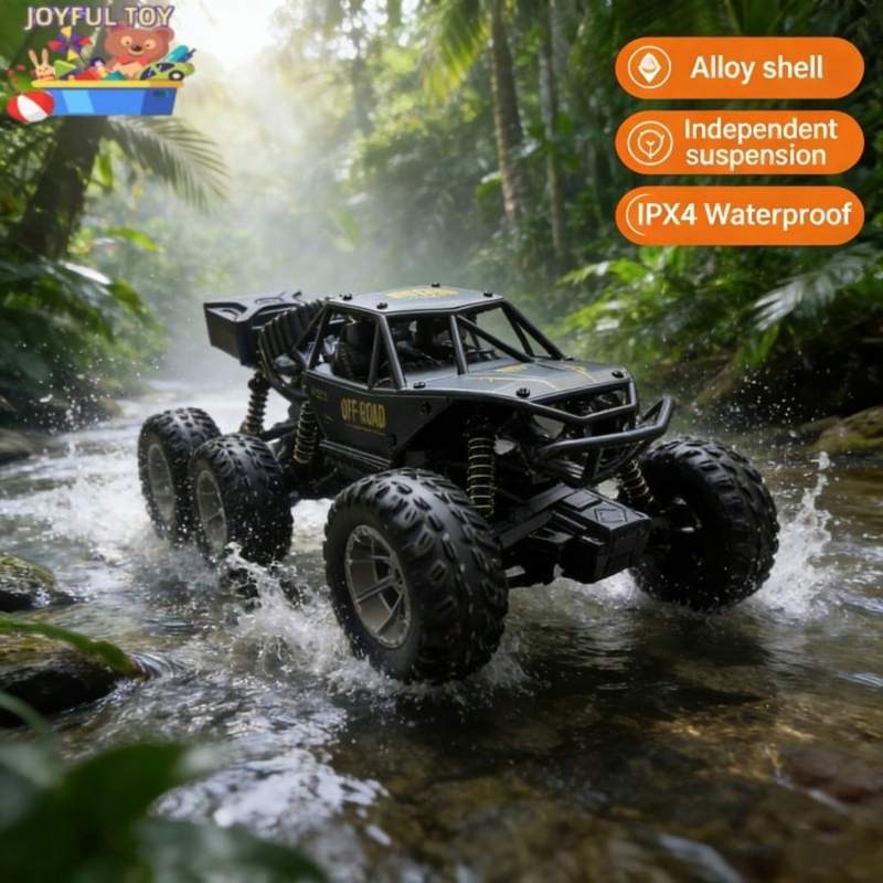 Children's Day Best Gift 1:24 6WD Alloy RC Rock Crawler, 2.4GHz Remote Control, Independent Suspension, All-Terrain Off-Road Climbing Truck Toy for