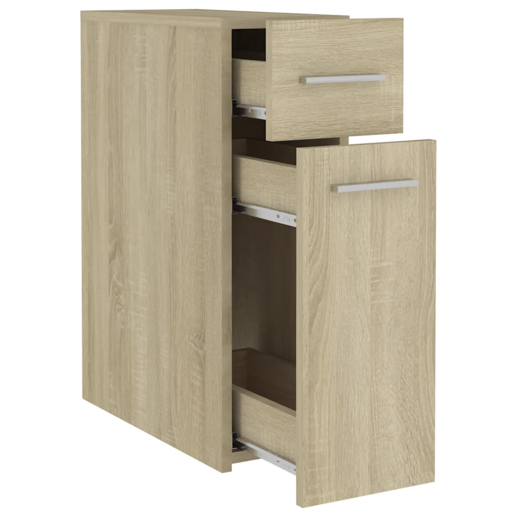 Badezimmerschubladenschrank, Schmaler Schubladen-Aufbewahrungsschrank, Schmales Badezimmereckregal, 20x45,5x60 Cm